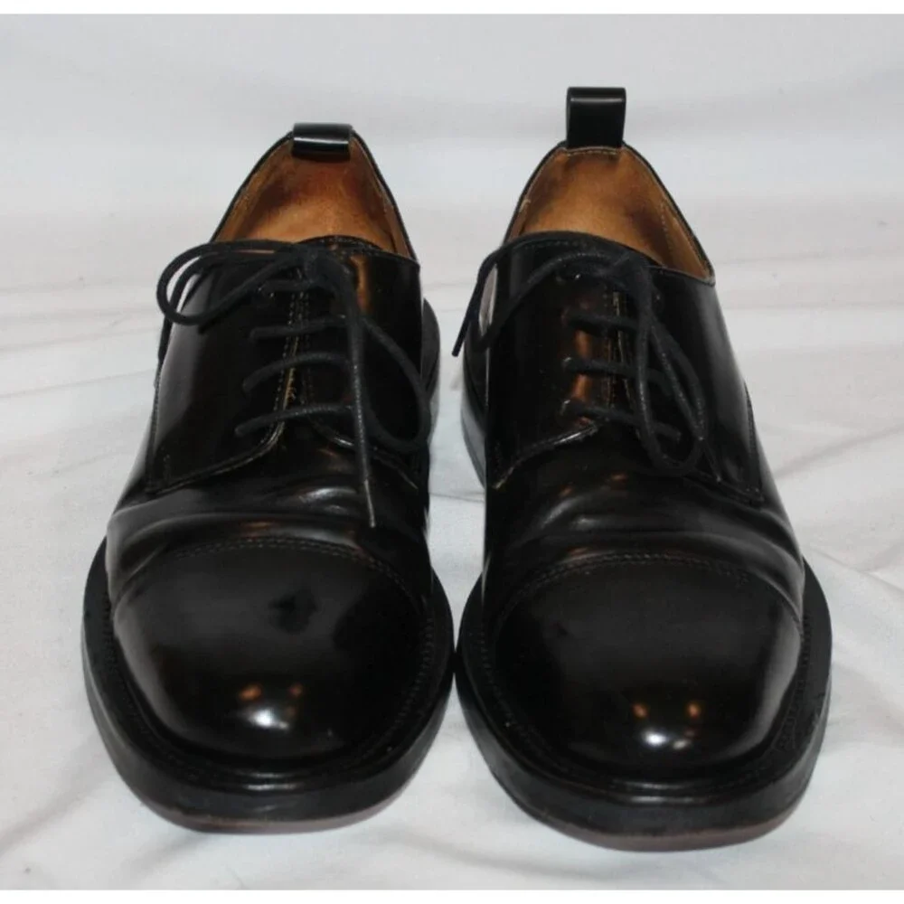 AMI Alexandre Mattiussi Men's Leather Derby Lace Up Loafers Black $750‎ EU 43
